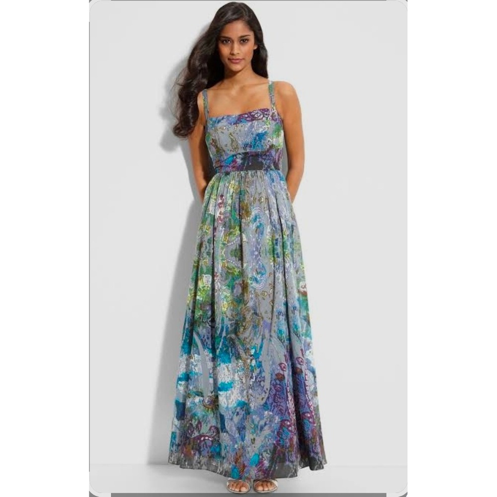Suzi Chin Maggy Boutique Cotton Silk Paisley Premium Flowey Boho Party
